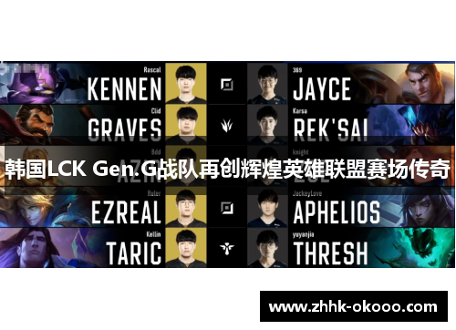 韩国LCK Gen.G战队再创辉煌英雄联盟赛场传奇